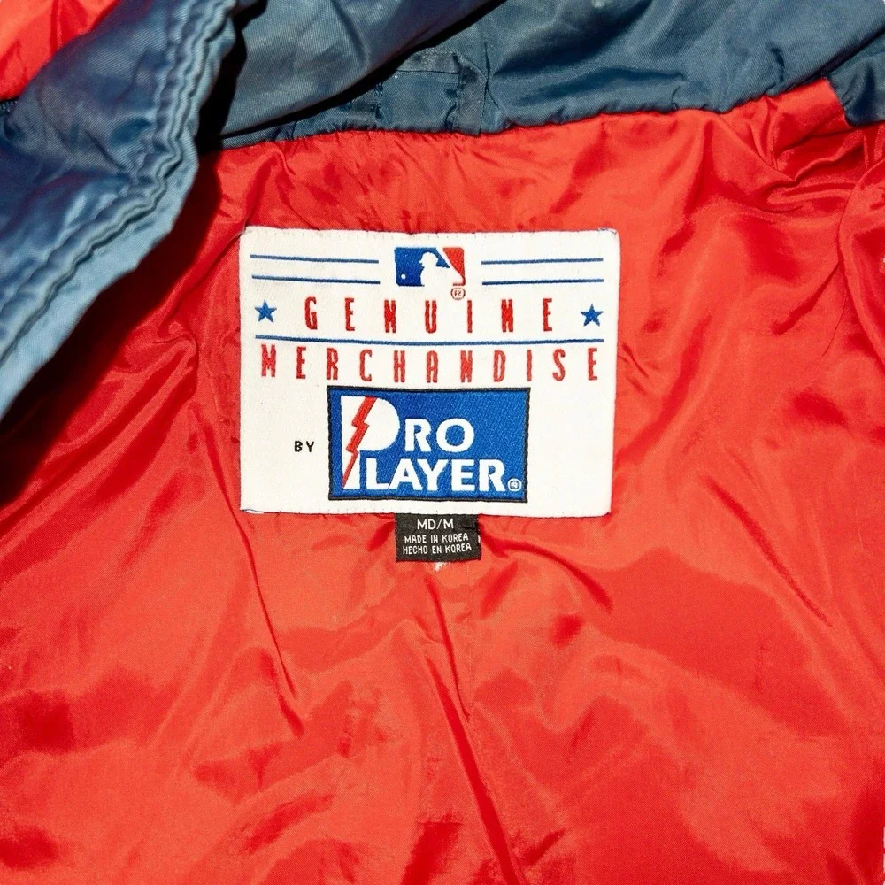 Vintage Pro Player‎ Cleveland Indians Guardians Puffer Jacket Mens Medium MLB